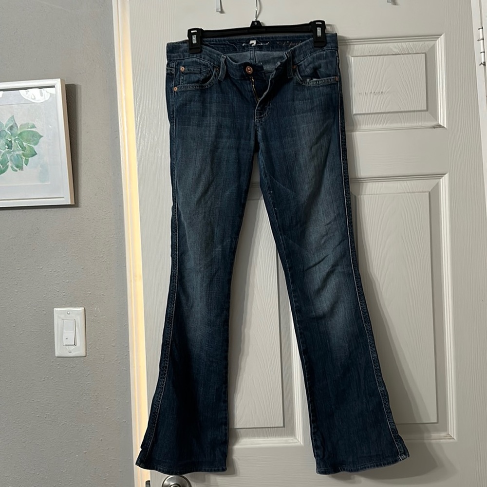 7 for all man kind boot cut jeans low rise size 26 A pocket